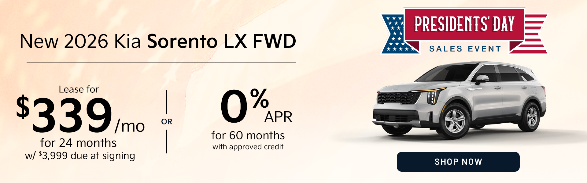 New 2026 Kia Sorento LX FWD